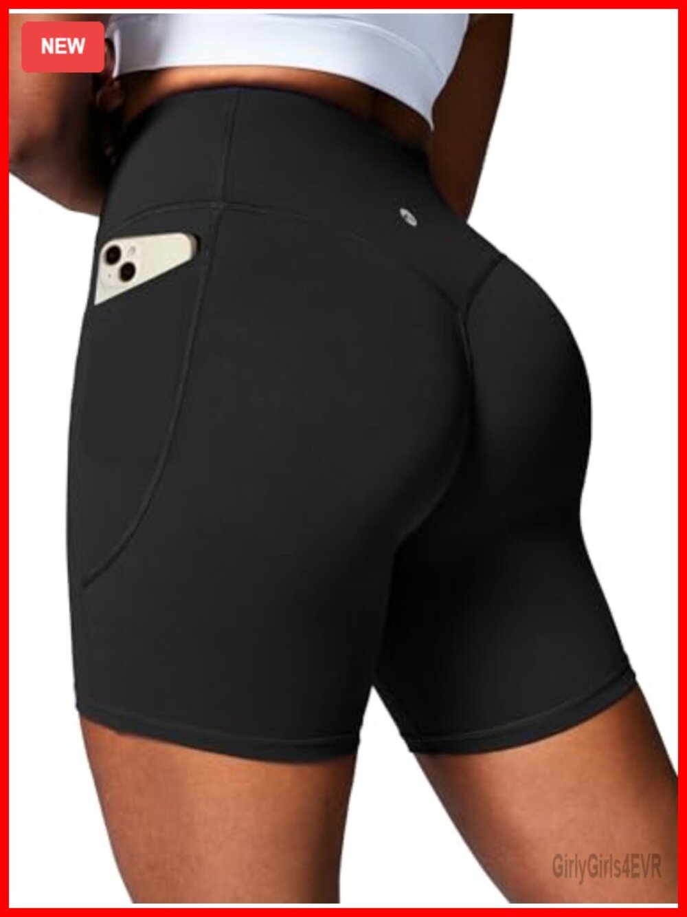Butt Lifting Biker Shorts Tummy Control 6" Workout Shorts with Pockets